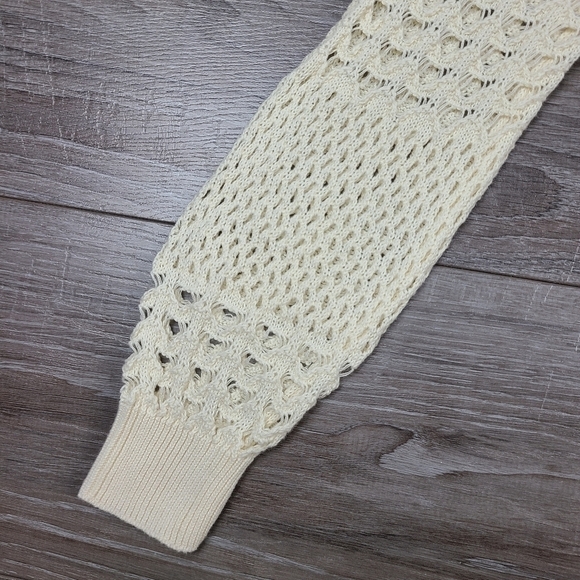 JUSTICE Girls Cream Hooded Open Knit Cardigan Sweater Size 12 - Picture 6 of 15